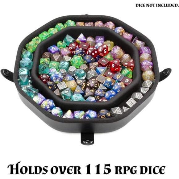 Dice Tray and Dice Storage Case for Up to 115 RPG Dice - Dice Tray for Rolling - Picture 4 of 7